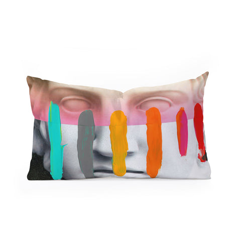 Chad Wys Composition on Panel 2 Oblong Throw Pillow
