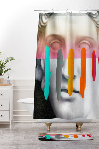 Chad Wys Composition on Panel 2 Shower Curtain And Mat