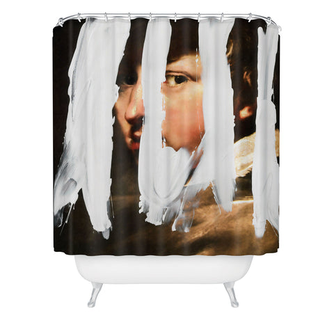 Chad Wys Untitled Finger Paint 2 Shower Curtain