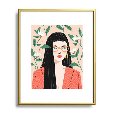 Charly Clements Bloom Metal Framed Art Print