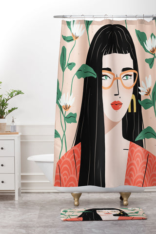 Charly Clements Bloom Shower Curtain And Mat