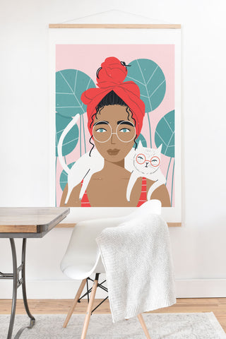Charly Clements Cat Wearing Glasses Art Print And Hanger