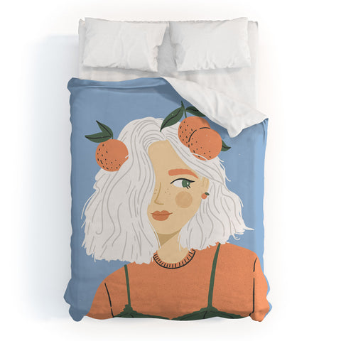 Charly Clements Clementine Girl Duvet Cover
