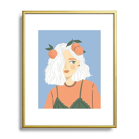 Charly Clements Clementine Girl Metal Framed Art Print