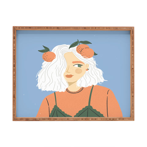 Charly Clements Clementine Girl Rectangular Tray