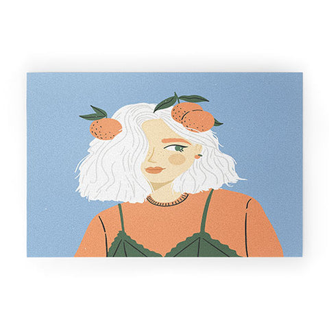 Charly Clements Clementine Girl Welcome Mat