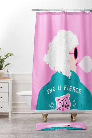 Charly Clements Disco Diva Shower Curtain And Mat