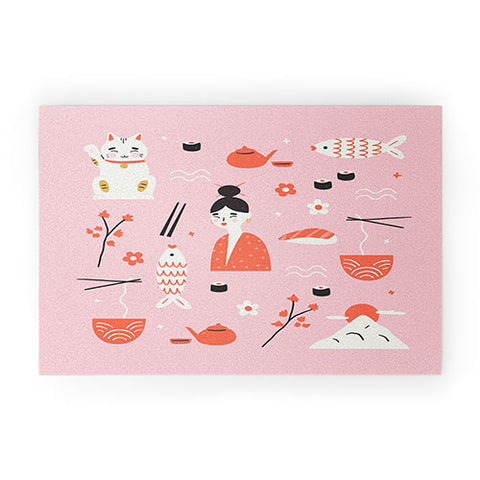 Charly Clements Dreaming of Japan Pattern Welcome Mat