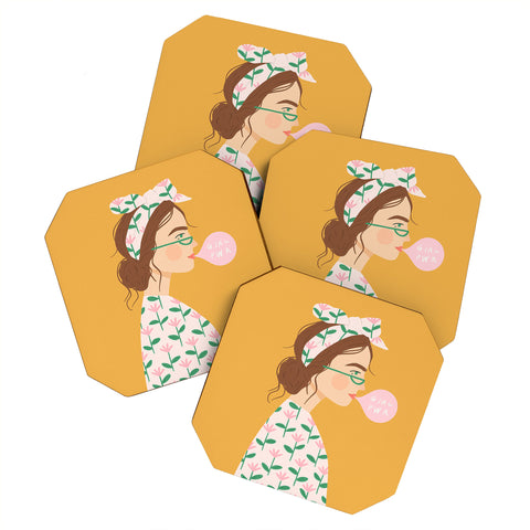 Charly Clements Girl Power I Coaster Set