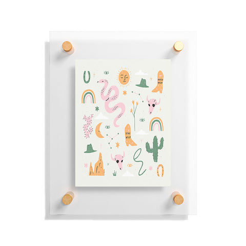 Charly Clements Wild West Pattern Floating Acrylic Print