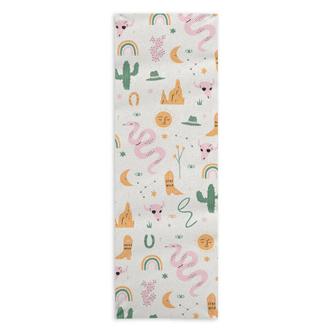 Charly Clements Wild West Pattern Yoga Towel