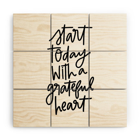 Chelcey Tate A Grateful Heart Wood Wall Mural