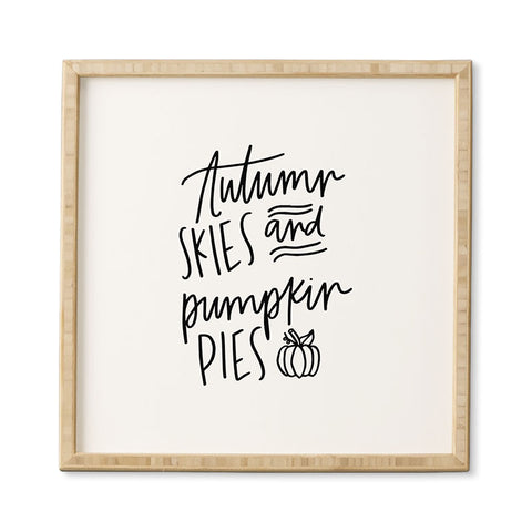 Chelcey Tate Autumn Skies And Pumpkin Pies Framed Wall Art