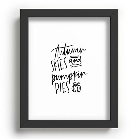 Chelcey Tate Autumn Skies And Pumpkin Pies Recessed Framing Rectangle