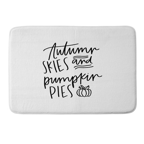 Chelcey Tate Autumn Skies And Pumpkin Pies Memory Foam Bath Mat