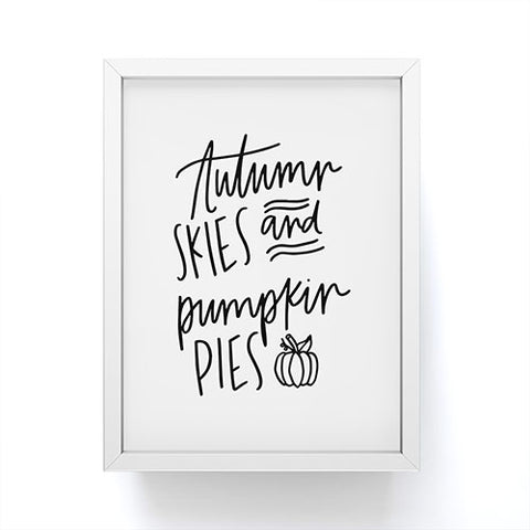 Chelcey Tate Autumn Skies And Pumpkin Pies Framed Mini Art Print