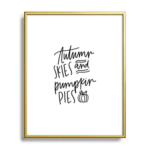 Chelcey Tate Autumn Skies And Pumpkin Pies Metal Framed Art Print