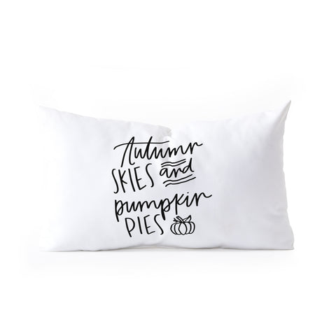 Chelcey Tate Autumn Skies And Pumpkin Pies Oblong Throw Pillow