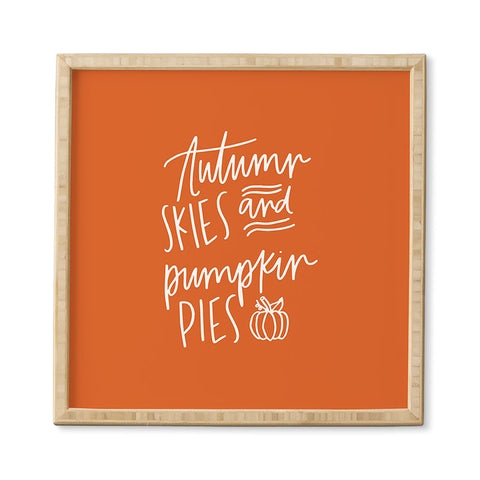 Chelcey Tate Autumn Skies And Pumpkin Pies Orange Framed Wall Art