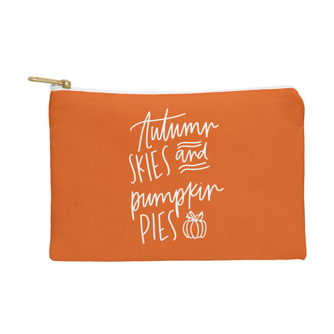 Chelcey Tate Autumn Skies And Pumpkin Pies Orange Pouch