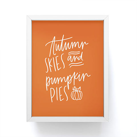 Chelcey Tate Autumn Skies And Pumpkin Pies Orange Framed Mini Art Print