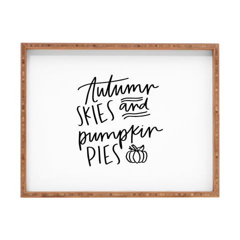 Chelcey Tate Autumn Skies And Pumpkin Pies Rectangular Tray