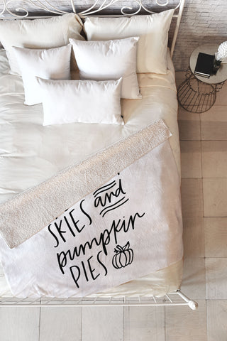 Chelcey Tate Autumn Skies And Pumpkin Pies Fleece Throw Blanket