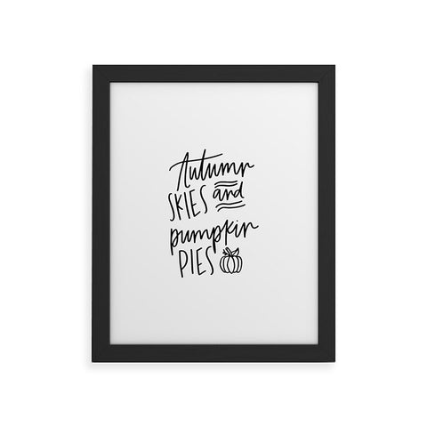 Chelcey Tate Autumn Skies And Pumpkin Pies Framed Art Print