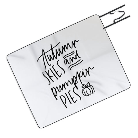 Chelcey Tate Autumn Skies And Pumpkin Pies Picnic Blanket