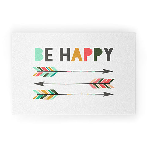 Chelcey Tate Be Happy Welcome Mat