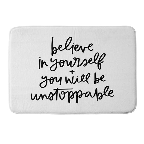 Chelcey Tate Be Unstoppable BW Memory Foam Bath Mat