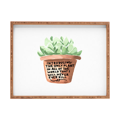 Chelcey Tate Black Thumb Succulent Rectangular Tray