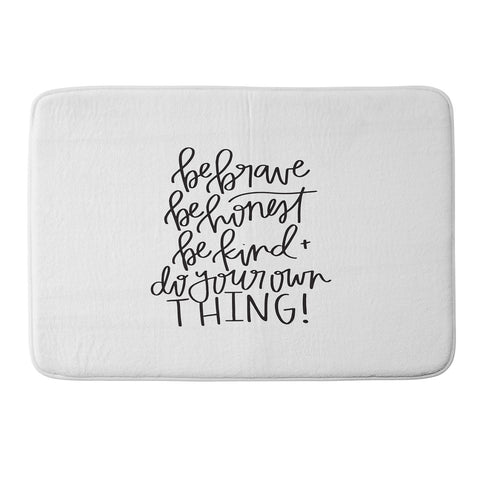 Chelcey Tate Brave Honest Kind Memory Foam Bath Mat