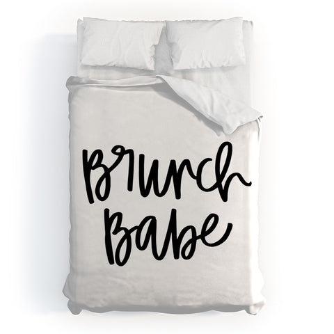 Chelcey Tate Brunch Babe BW Duvet Cover