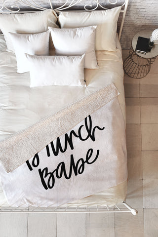 Chelcey Tate Brunch Babe BW Fleece Throw Blanket