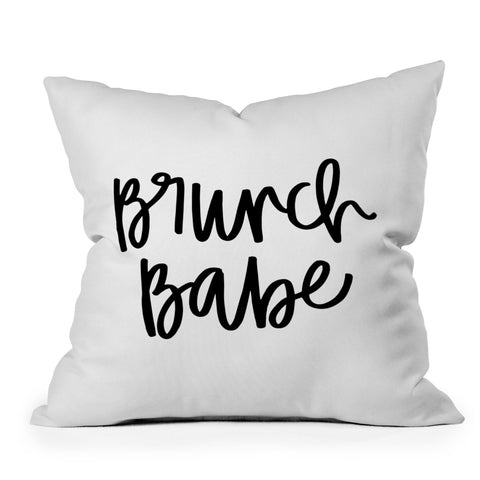 Chelcey Tate Brunch Babe BW Throw Pillow