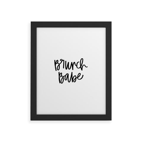 Chelcey Tate Brunch Babe BW Framed Art Print