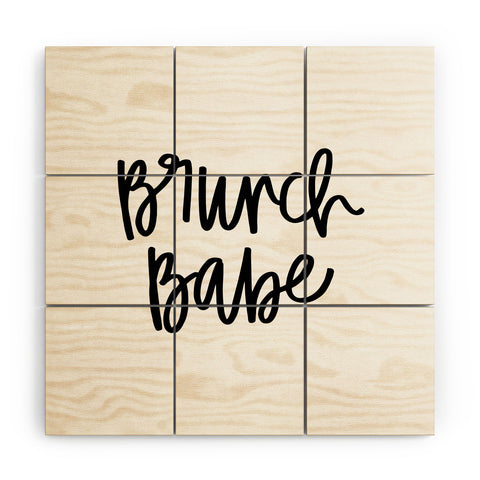 Chelcey Tate Brunch Babe BW Wood Wall Mural