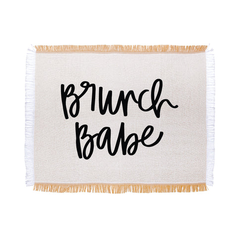 Chelcey Tate Brunch Babe BW Throw Blanket