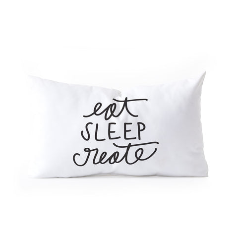 Chelcey Tate Eat Sleep Create Oblong Throw Pillow