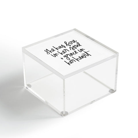 Chelcey Tate Grace In Her Heart BW Acrylic Box