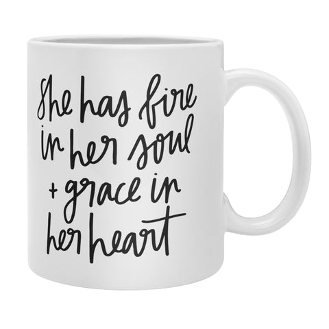 Chelcey Tate Grace In Her Heart BW Coffee Mug