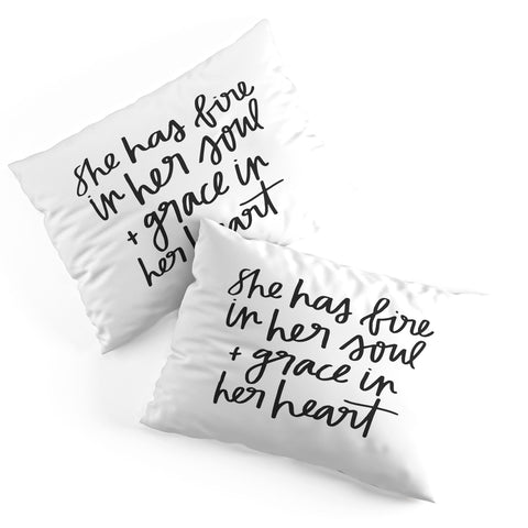 Chelcey Tate Grace In Her Heart BW Pillow Shams