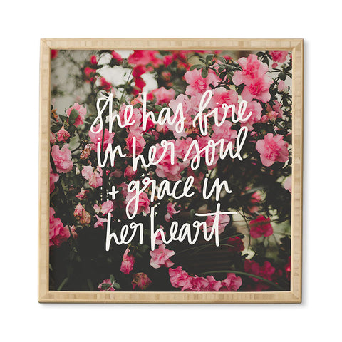 Chelcey Tate Grace In Her Heart Floral Framed Wall Art