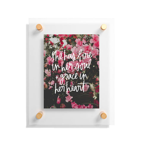 Chelcey Tate Grace In Her Heart Floral Floating Acrylic Print