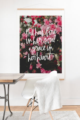 Chelcey Tate Grace In Her Heart Floral Art Print And Hanger