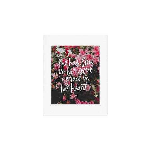 Chelcey Tate Grace In Her Heart Floral Art Print