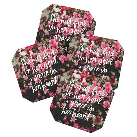 Chelcey Tate Grace In Her Heart Floral Coaster Set