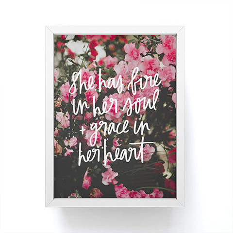 Chelcey Tate Grace In Her Heart Floral Framed Mini Art Print