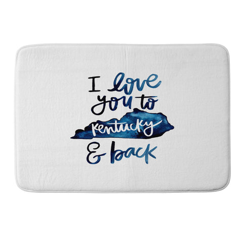 Chelcey Tate I Love You to Kentucky and Back Memory Foam Bath Mat